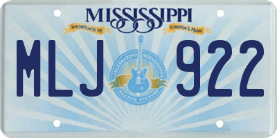 MS license plate MLJ922