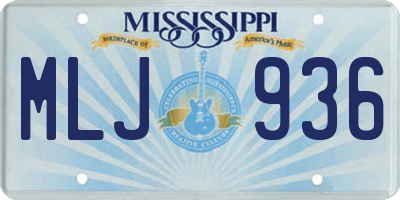 MS license plate MLJ936