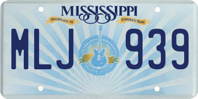 MS license plate MLJ939
