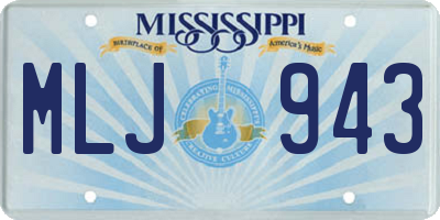 MS license plate MLJ943