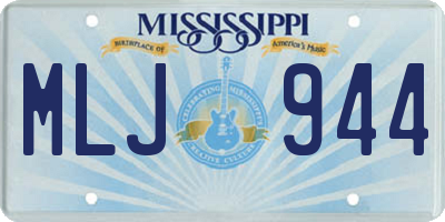 MS license plate MLJ944