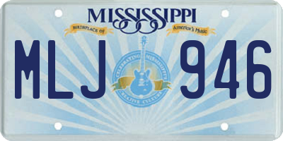 MS license plate MLJ946