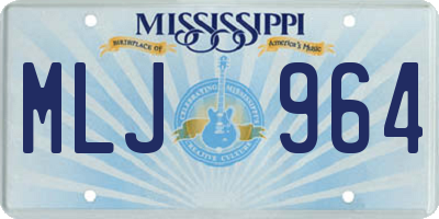 MS license plate MLJ964