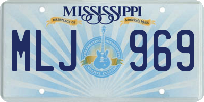 MS license plate MLJ969