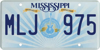 MS license plate MLJ975