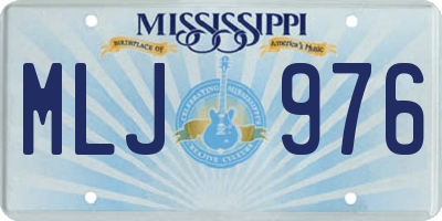 MS license plate MLJ976