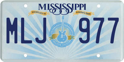 MS license plate MLJ977
