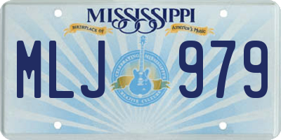 MS license plate MLJ979