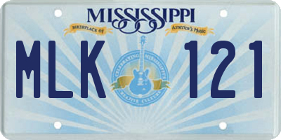 MS license plate MLK121