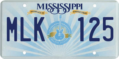 MS license plate MLK125