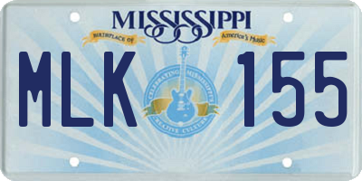 MS license plate MLK155