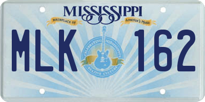 MS license plate MLK162