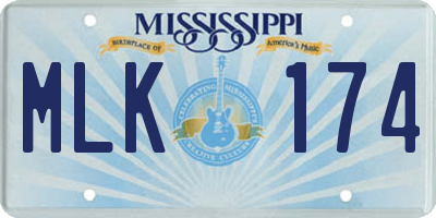 MS license plate MLK174