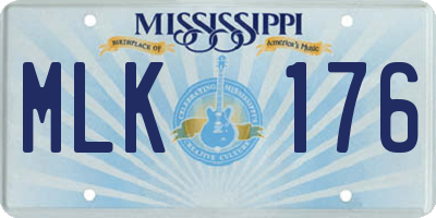 MS license plate MLK176