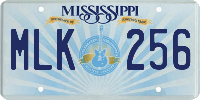 MS license plate MLK256