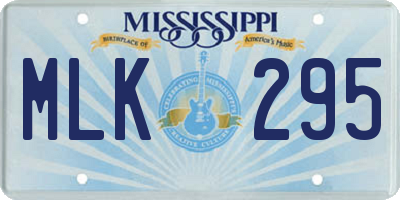 MS license plate MLK295