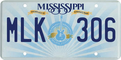MS license plate MLK306