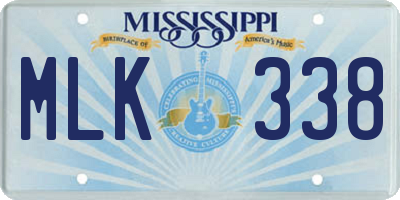 MS license plate MLK338
