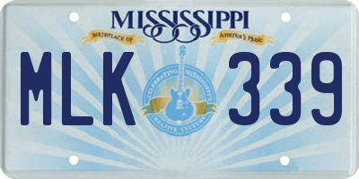 MS license plate MLK339