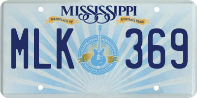 MS license plate MLK369