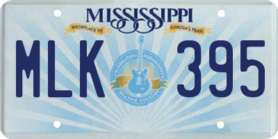 MS license plate MLK395
