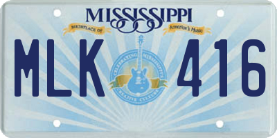 MS license plate MLK416