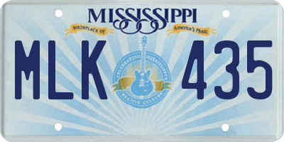 MS license plate MLK435