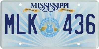 MS license plate MLK436