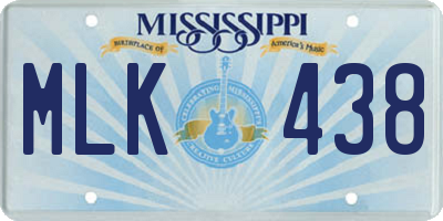 MS license plate MLK438