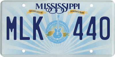 MS license plate MLK440