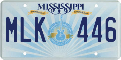 MS license plate MLK446
