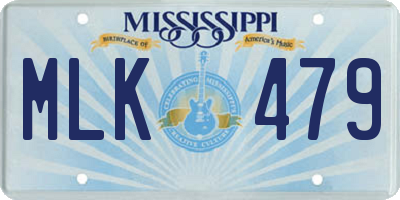 MS license plate MLK479