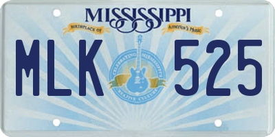 MS license plate MLK525