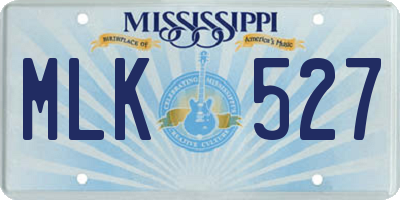 MS license plate MLK527