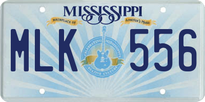 MS license plate MLK556