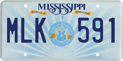 MS license plate MLK591