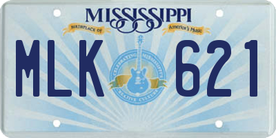 MS license plate MLK621