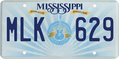 MS license plate MLK629