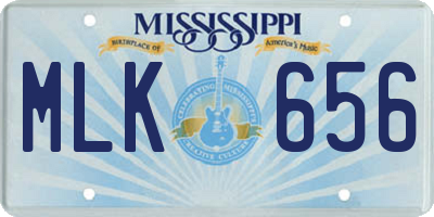 MS license plate MLK656