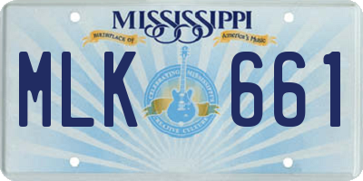 MS license plate MLK661