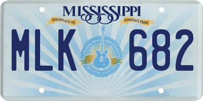 MS license plate MLK682