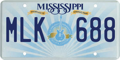MS license plate MLK688