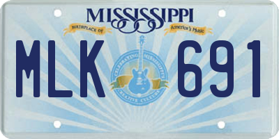 MS license plate MLK691