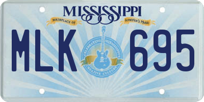MS license plate MLK695