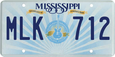 MS license plate MLK712