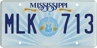 MS license plate MLK713