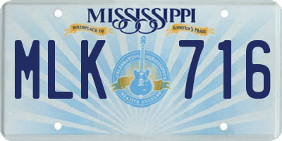 MS license plate MLK716