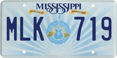 MS license plate MLK719