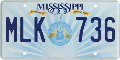 MS license plate MLK736