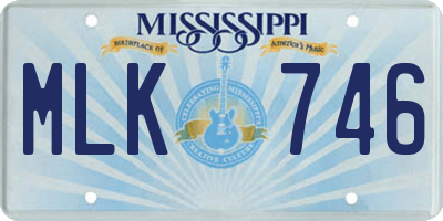 MS license plate MLK746